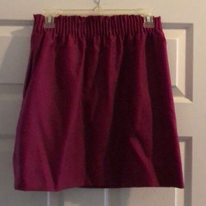 Fuchsia J Crew Paper Waist Skirt